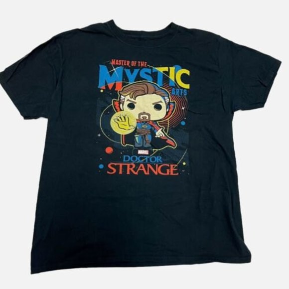 FUNKO POP MARVEL DOCTOR STRANGE Master Of The Mystic Arts T-SHIRT Black Size XL - Picture 1 of 3